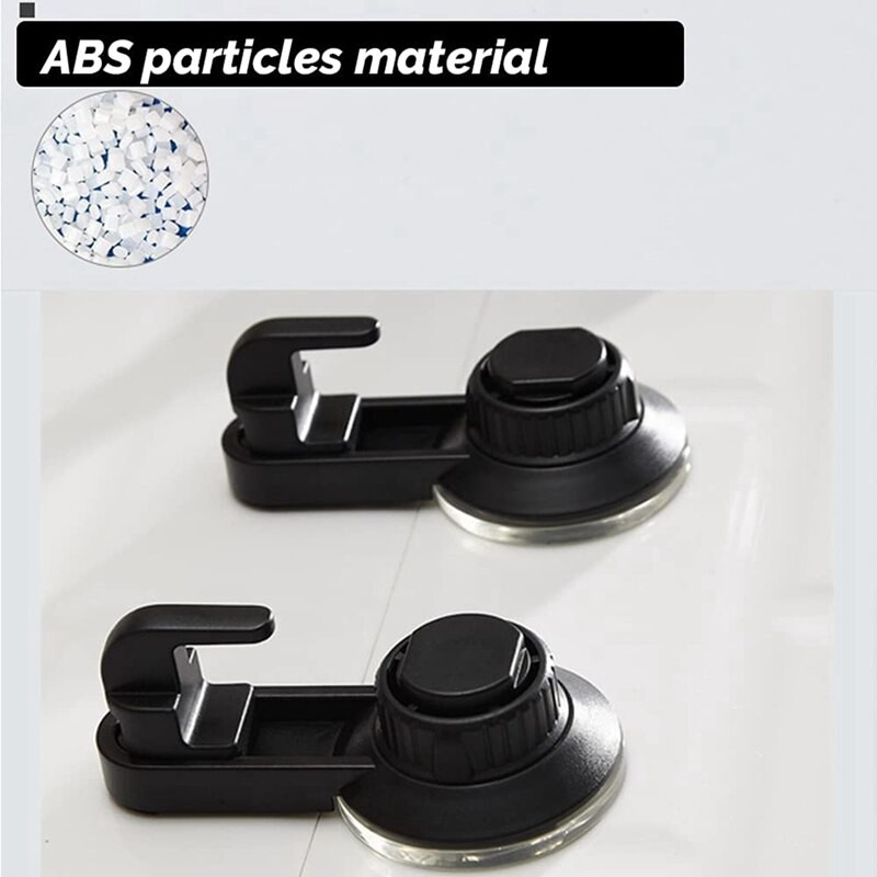 4 pakuotės vakuuminio siurbimo puodelio kabliukai, galingi siurbimo puodelio rankšluosčių kabliukai, skirti lango stiklui Vonios kambarys Virtuvė Vonios Kambarys Dušas