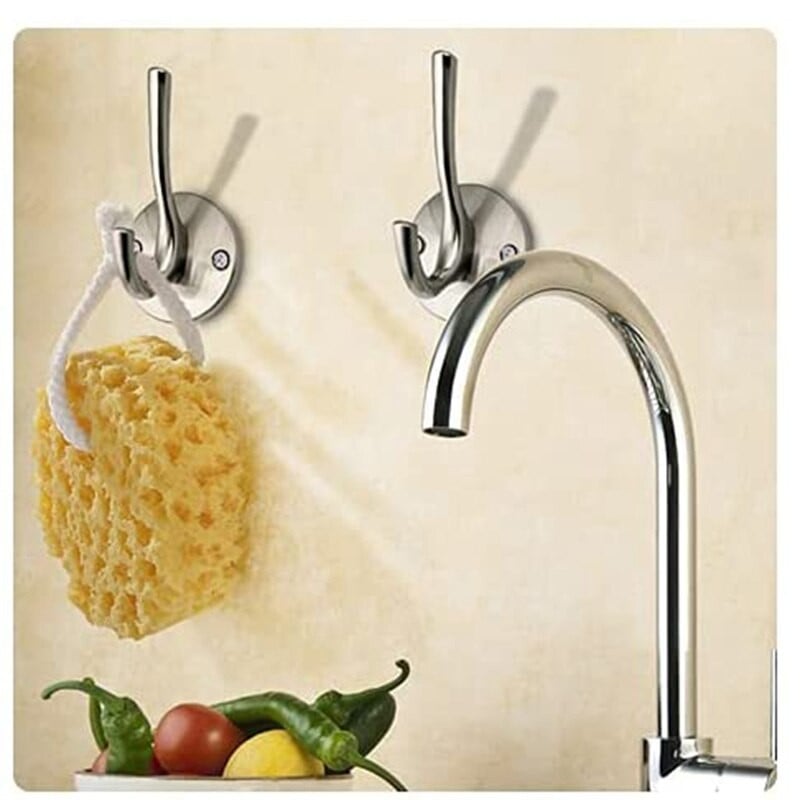 Palto kabliukai 2 pakuotės vonios kabliukai sieniniam chalatui Dekoratyviniai metaliniai spintos kabliukai paltams ir skrybėlių kabliams