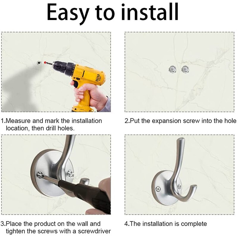 Kabátakasztók 2 csomag fürdőszobai akasztók fali köntös akasztókhoz Dekoratív fém szekrényakasztók kabátok és kalapakasztókhoz