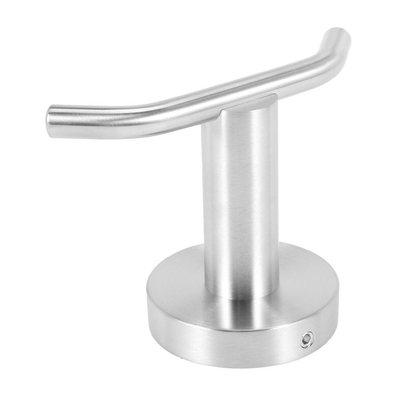 Dvigubas chalato kabliukas, 304 nerūdijančio plieno kabliukai ir rankšluosčių kabliukai, montuojami prie vonios sienos, šlifuotas nikelis