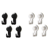 Pachet de 4 cârlige pentru ventuză cu vid, cârlige puternice pentru prosoape cu ventuză pentru fereastră, baie, bucătărie, baie, duș