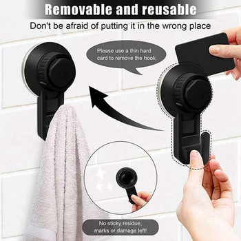 4 Συσκευασίες γάντζοι βεντούζας κενού, ισχυροί γάντζοι για πετσέτες βεντούζας για γυάλινο παράθυρο μπάνιου κουζίνας Ντους