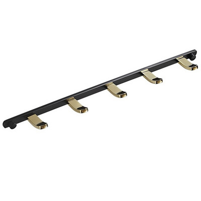 Kabliukas chalatui su 5 kabliukais, žalvarinis sieninis kablys, sieninis durų kablys, galinis kabliukas, vonios kambarys, rankšluosčių kablys