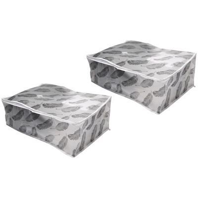 2db Összecsukható tárolótáska Ruhák Takaró Paplan Szekrény Pulóver Rendező doboz Otthoni Tárolótáskák Kellékek