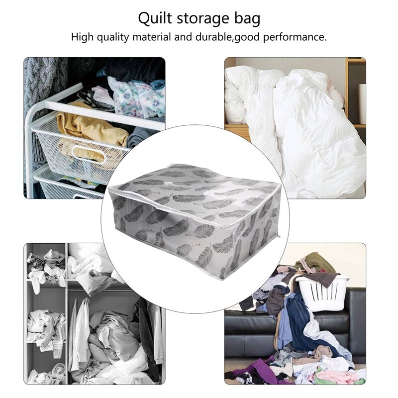 2db Összecsukható tárolótáska Ruhák Takaró Paplan Szekrény Pulóver Rendező doboz Otthoni Tárolótáskák Kellékek