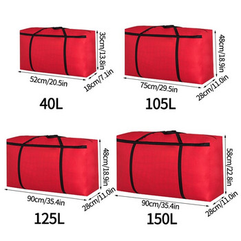 Oxford Storage Bags Μεγάλης χωρητικότητας Παπλωματοθήκη ντουλάπας Organizer Πτυσσόμενο Comforter Τσάντα αποθήκευσης Travel Tote 40/105/125/150 L