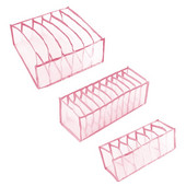 HX5B 3 vnt Apatinių drabužių stalčių laikiklis Sulankstoma spinta Drabužių pertvaros Nailono komodos skyriai Liemenėlės kojinių laikymo dėžutės rinkinys