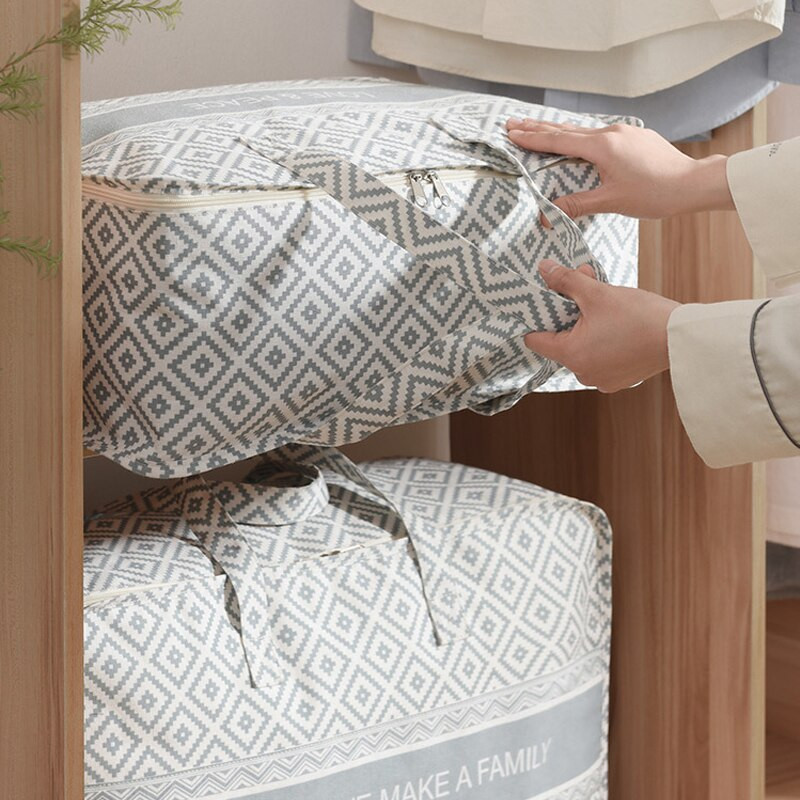 Didelis sulankstomas antklodės drabužių laikymas Dulkių nepraleidžiantis maišelis Sulankstomi drabužiai Pagalvė Antklodė Antklodė Drabužių spinta Drėgmei atspari dėžutės organizatorius