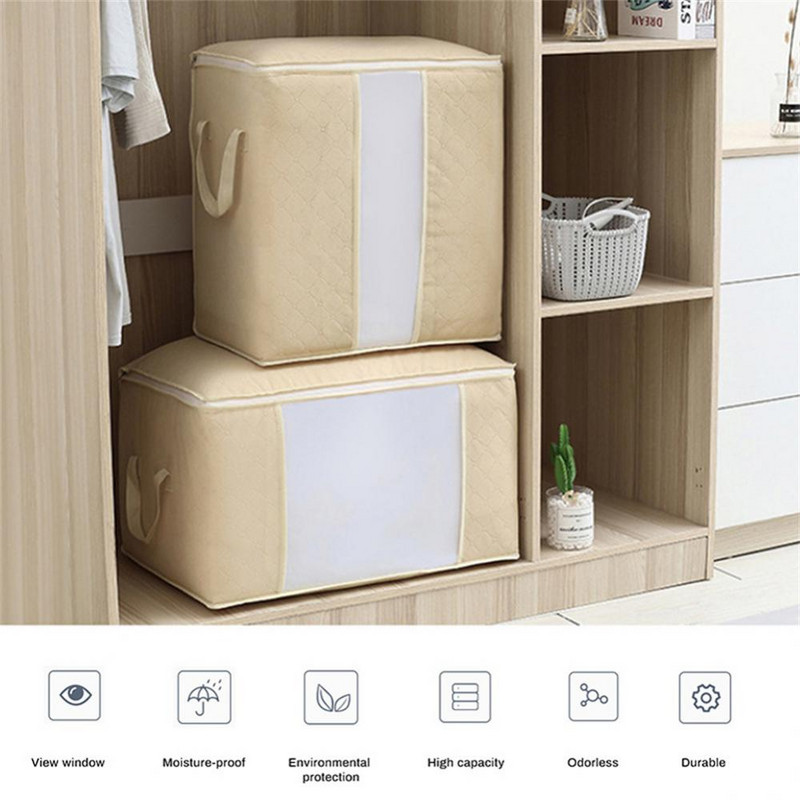 Container pliabil de depozitare pentru pilota Geanta de haine Organizator de haine Husa ordonata Organizator portabil de haine Valisa netesuta Organizator de pilota