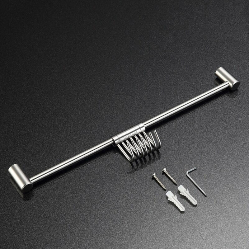 Nerūdijančio plieno sieninis puodo stovas virtuvės tiesus baras su kabliuku 