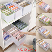 Nadrág Ruhák Tároló Szekrény Fiók rendszerező doboz Szekrény elválasztó táska kosár Rács Összecsukható háztartási rendszerező doboz