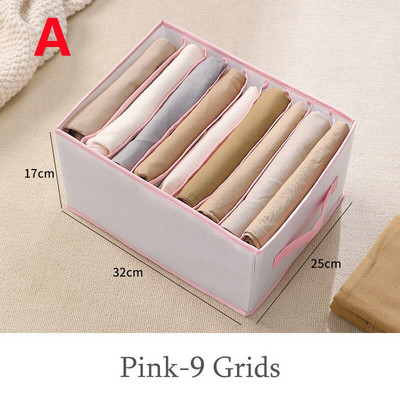 Nadrág Ruhák Tároló Szekrény Fiók rendszerező doboz Szekrény elválasztó táska kosár Rács Összecsukható háztartási rendszerező doboz