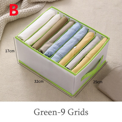 Nadrág Ruhák Tároló Szekrény Fiók rendszerező doboz Szekrény elválasztó táska kosár Rács Összecsukható háztartási rendszerező doboz