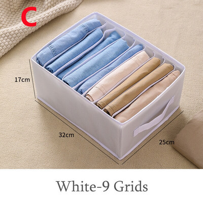 Nadrág Ruhák Tároló Szekrény Fiók rendszerező doboz Szekrény elválasztó táska kosár Rács Összecsukható háztartási rendszerező doboz