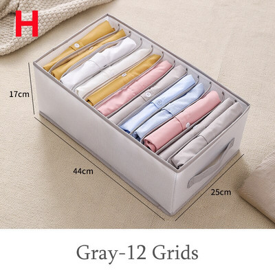 Nadrág Ruhák Tároló Szekrény Fiók rendszerező doboz Szekrény elválasztó táska kosár Rács Összecsukható háztartási rendszerező doboz
