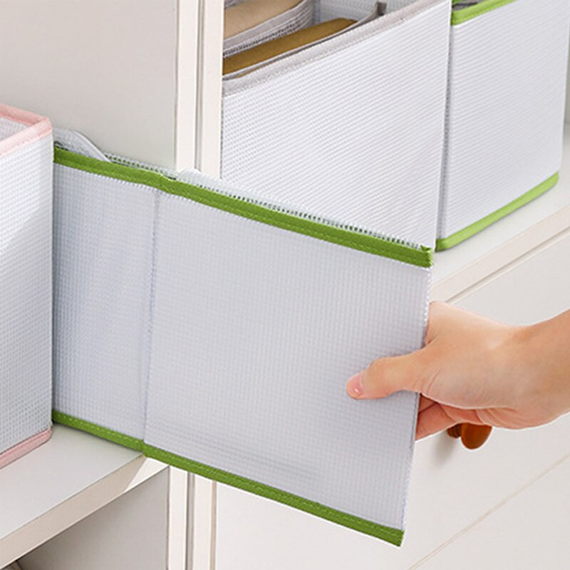 Nadrág Ruhák Tároló Szekrény Fiók rendszerező doboz Szekrény elválasztó táska kosár Rács Összecsukható háztartási rendszerező doboz