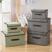 Mosható, nem szőtt, összecsukható tárolódoboz fedéllel Hordozható porálló ruházati törmeléktároló doboz játékszervező tárolókosár