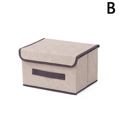 Mosható, nem szőtt, összecsukható tárolódoboz fedéllel Hordozható porálló ruházati törmeléktároló doboz játékszervező tárolókosár