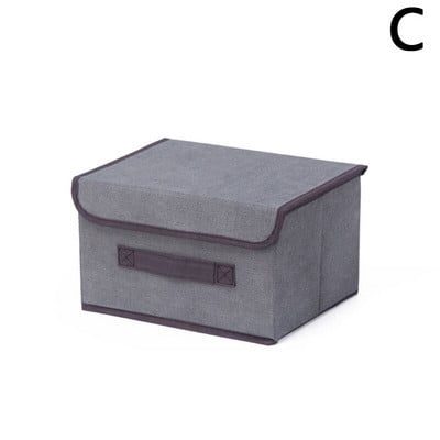 Mosható, nem szőtt, összecsukható tárolódoboz fedéllel Hordozható porálló ruházati törmeléktároló doboz játékszervező tárolókosár