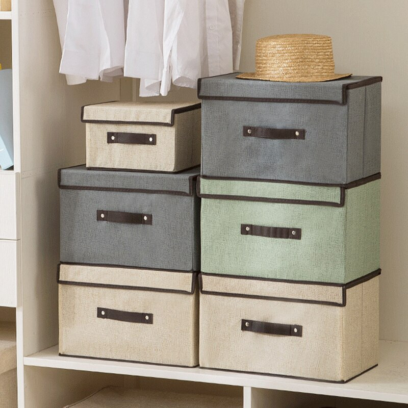 Mosható, nem szőtt, összecsukható tárolódoboz fedéllel Hordozható porálló ruházati törmeléktároló doboz játékszervező tárolókosár