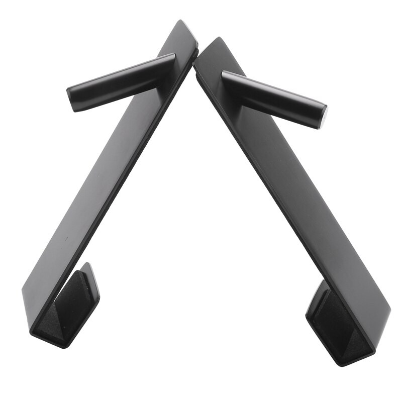 Zuhanyajtó kampók az ajtó felett Fürdőszoba keret nélküli üveg zuhanyajtóhoz, Törülközőkampók, 2 csomag, fekete