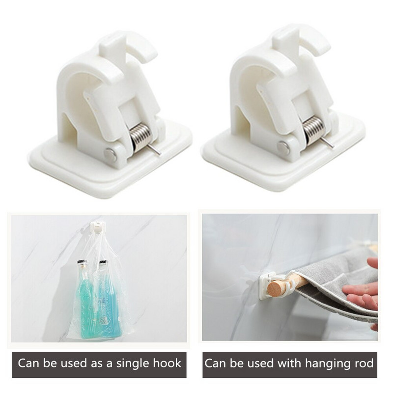 Šipke Nosač Šipka Stalak Vješalica Samoljepljive poprečne kopče Stezaljka za zavjese Jaka nosivost Lako montiranje Zidne kuke otporne na vjetar