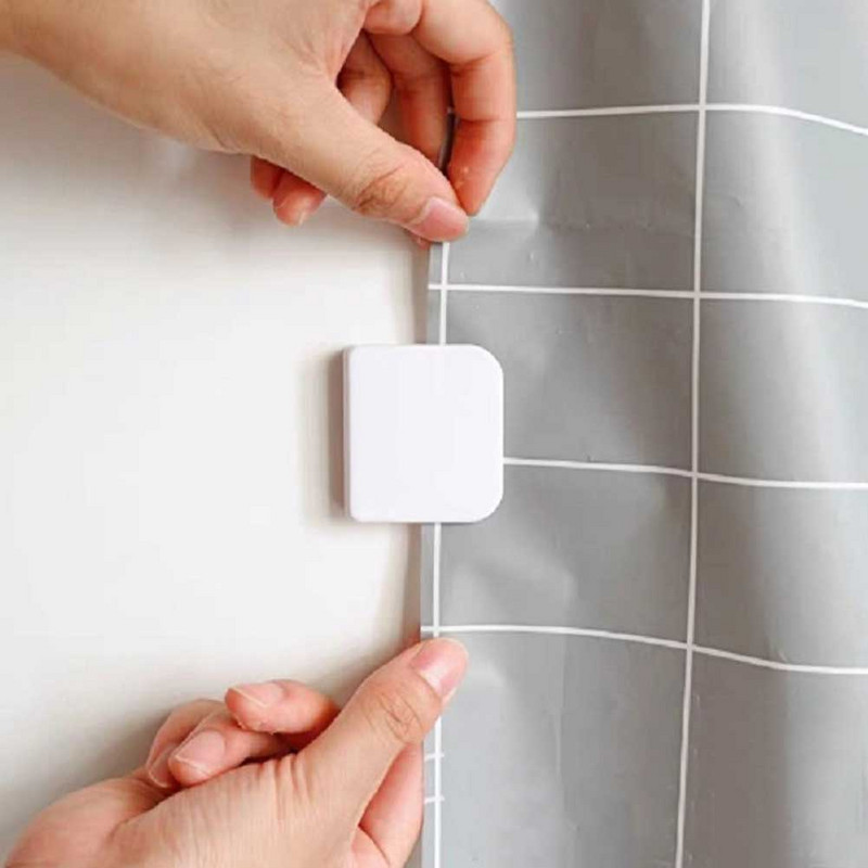 Šipke Nosač Šipka Stalak Vješalica Samoljepljive poprečne kopče Stezaljka za zavjese Jaka nosivost Lako montiranje Zidne kuke otporne na vjetar