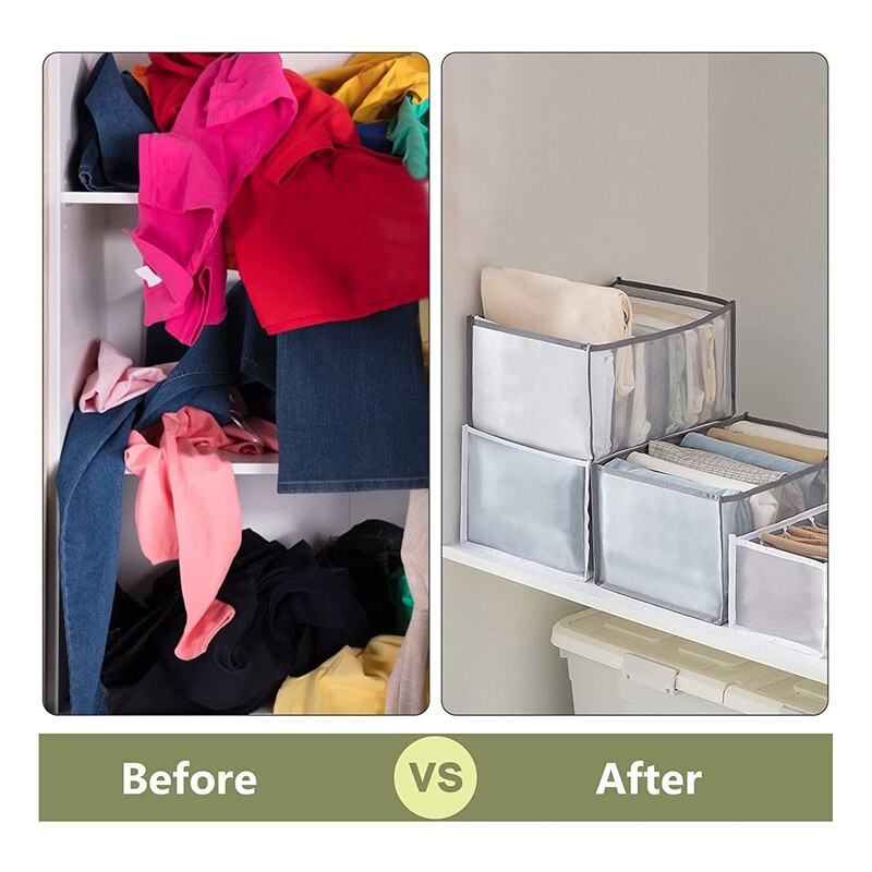 Naujas 3 vnt plaunamas drabužių spintos drabužių tvarkytuvas, 7 grotelės, sulankstomos matomos spintos tvarkyklės drabužių stalčių tinklelio atskyrimo dėžutė
