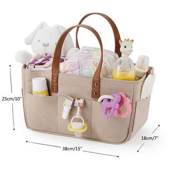 Baby Diaper Caddy Organizer Καλάθι ντους μωρού Φορητός Κάδος αποθήκευσης νηπιαγωγείου Καλάθι αποθήκευσης αυτοκινήτου για παιχνίδια Νηπιαγωγείο