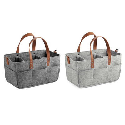 2 tk Baby Diaper Caddy korraldaja kaasaskantav hoidik dušikorv Kaasaskantav lasteaia panipaik Auto hoiukorv salvrätikute jaoks Mänguasjad T