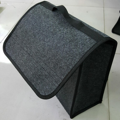 Autó Filc Tárolótáska Hordozható Szerszámok Szervező Vezetés Rendezett Csomagtartó 30x29x16cm
