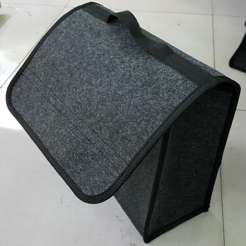 Autó Filc Tárolótáska Hordozható Szerszámok Szervező Vezetés Rendezett Csomagtartó 30x29x16cm