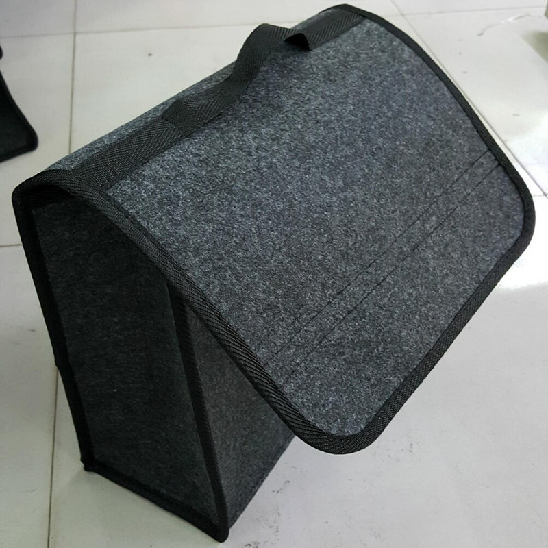 Autó Filc Tárolótáska Hordozható Szerszámok Szervező Vezetés Rendezett Csomagtartó 30x29x16cm