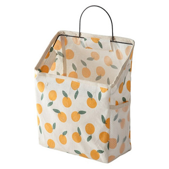 Κρεμαστή τσάντα αποθήκευσης Cartoon Fruit Pattern Canvas Organizer Box Δοχείο για Υπνοδωμάτιο Σπίτι Μπάνιο Τοίχο Πολυλειτουργικό