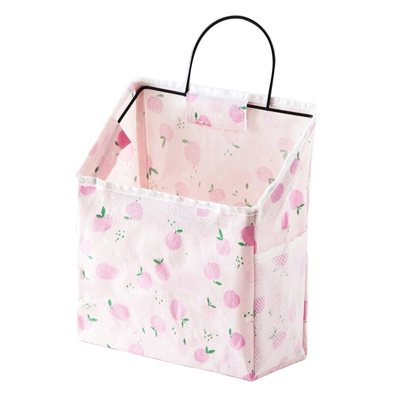 Függő tárolótáska Rajzfilm Gyümölcsmintás Vászon Szervező Doboztartó Otthoni Hálószoba Fürdőszoba Falához Multifunkcionális