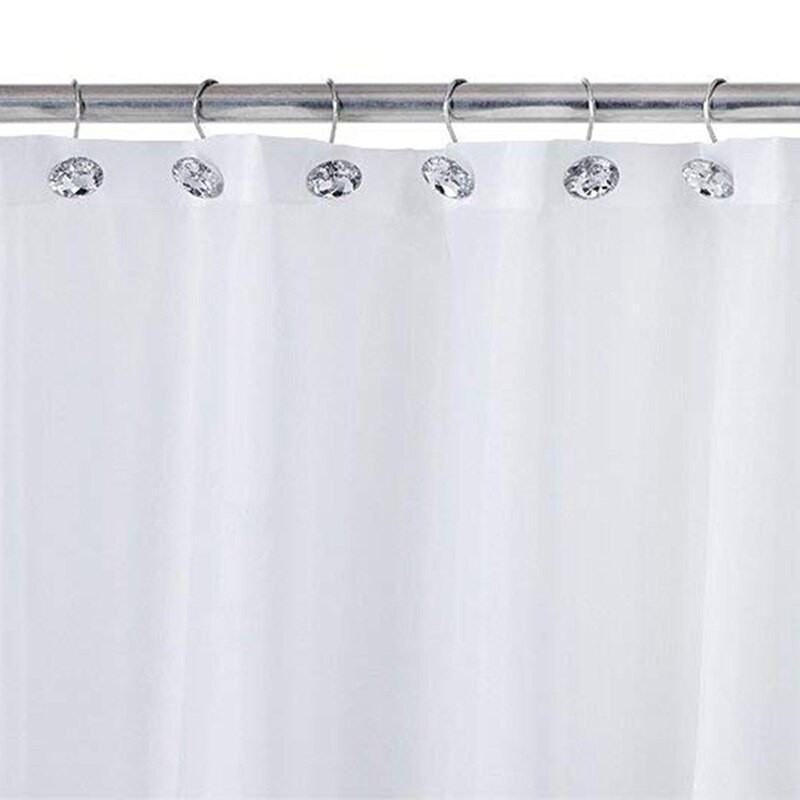 Perdeau de duș Bling cârlige inele acrilice strasuri decorative sticla cristal rulant baie baie set de 24 inele