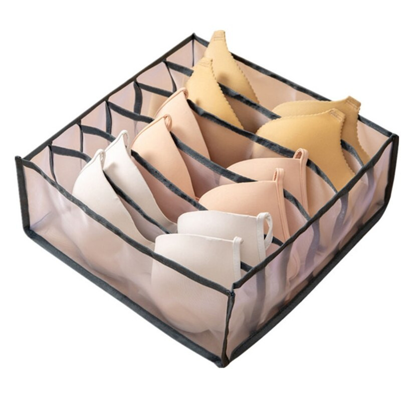 3 buc. Organizator sertar pentru lenjerie de corp. Dulap pliabil Separatoare de haine Compartimente din nylon pentru comoda Set cutie de depozitare pentru sutiene