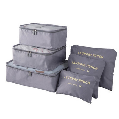 Vodootporne torbe za pohranu putne odjeće od 6 komada, prijenosna torbica za organizator prtljage, kocka za pakiranje