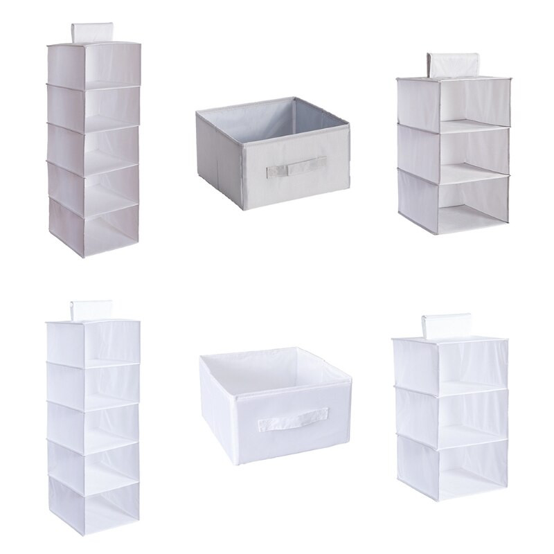 1/3/5-polica Viseći ormar Organizator Oxford tkanina Sklopivi stalak za pohranu donjeg rublja Ručna torba za odjeću Dodaci za ormar B03E
