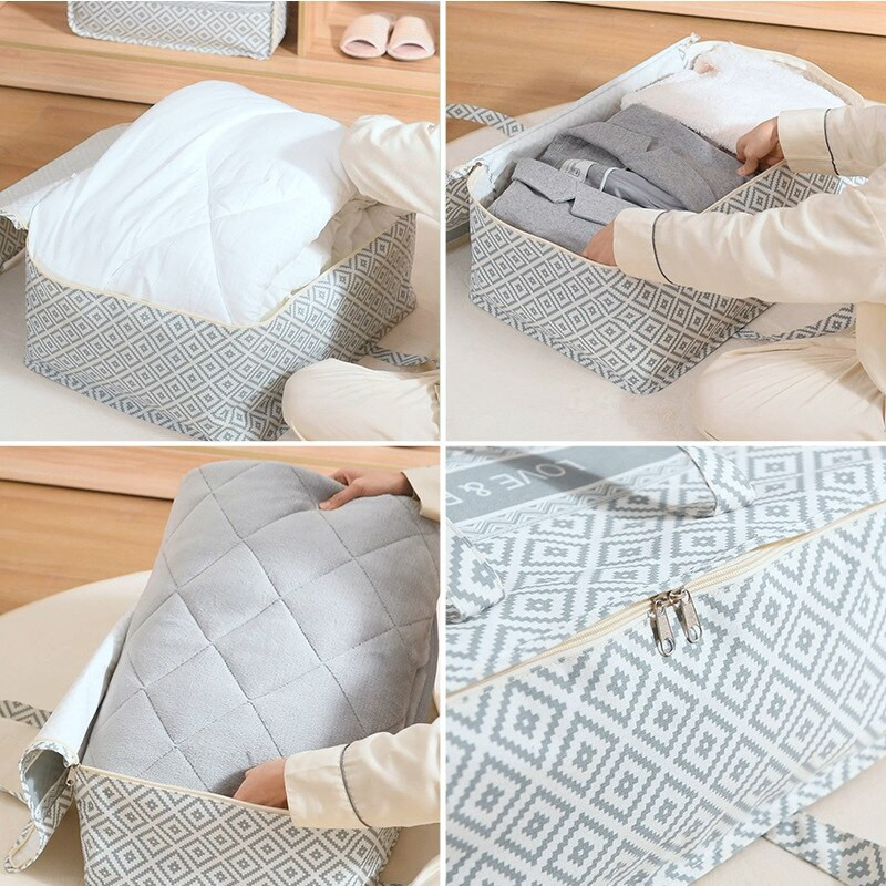 Összecsukható utazótáskák Nagy kapacitású gardrób Ruhaszervező Paplan Tárolótáskák Vízálló Kézitáskák Porálló Szekrényrendező