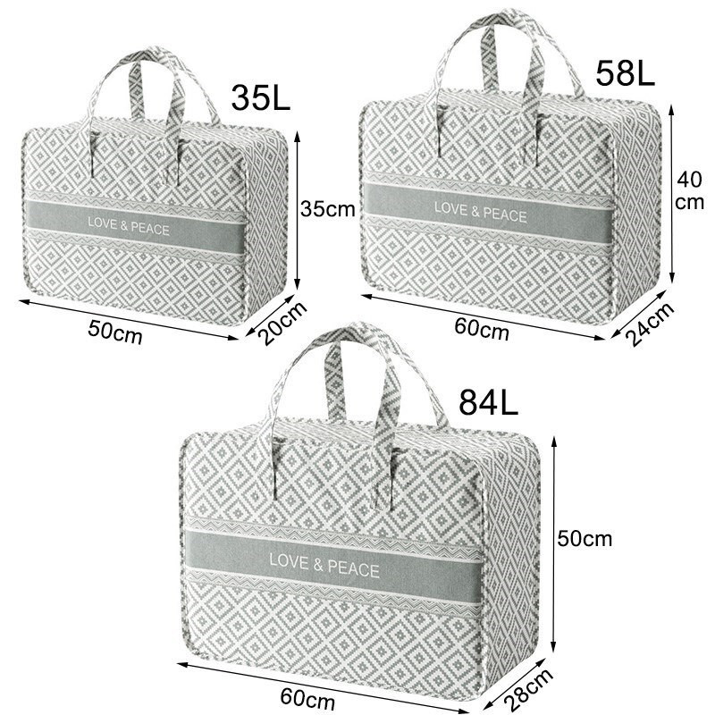 Összecsukható utazótáskák Nagy kapacitású gardrób Ruhaszervező Paplan Tárolótáskák Vízálló Kézitáskák Porálló Szekrényrendező