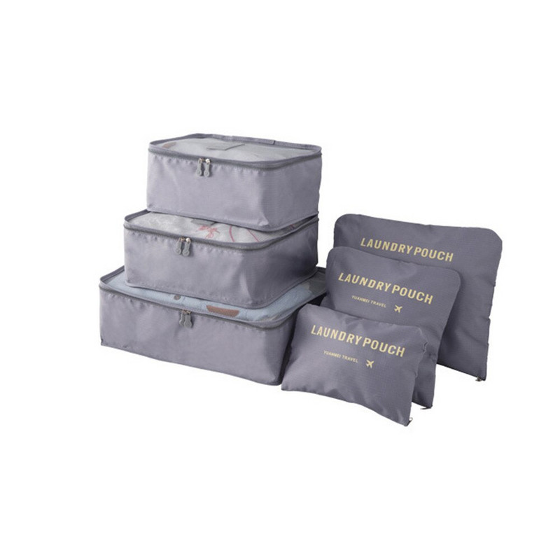 6 vnt. Kelioninio laikymo krepšio rinkinys drabužiams Tvarkingas Organizatorius Drabužių spinta Lagaminas Krepšelis Kelioninis Organizatorius Krepšys Dėklas Batai Pakavimas Kubas Krepšys