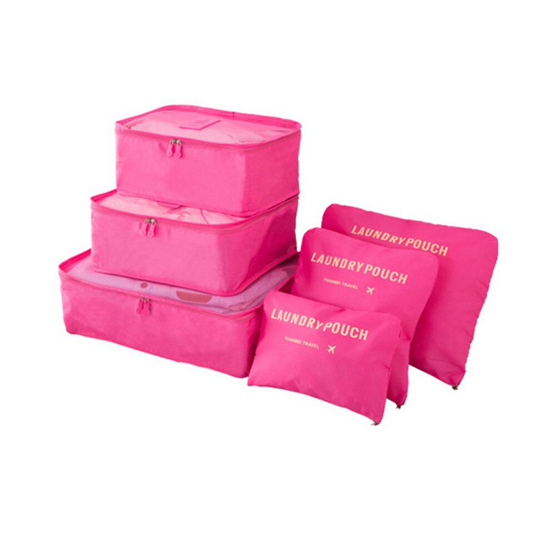 6 vnt. Kelioninio laikymo krepšio rinkinys drabužiams Tvarkingas Organizatorius Drabužių spinta Lagaminas Krepšelis Kelioninis Organizatorius Krepšys Dėklas Batai Pakavimas Kubas Krepšys