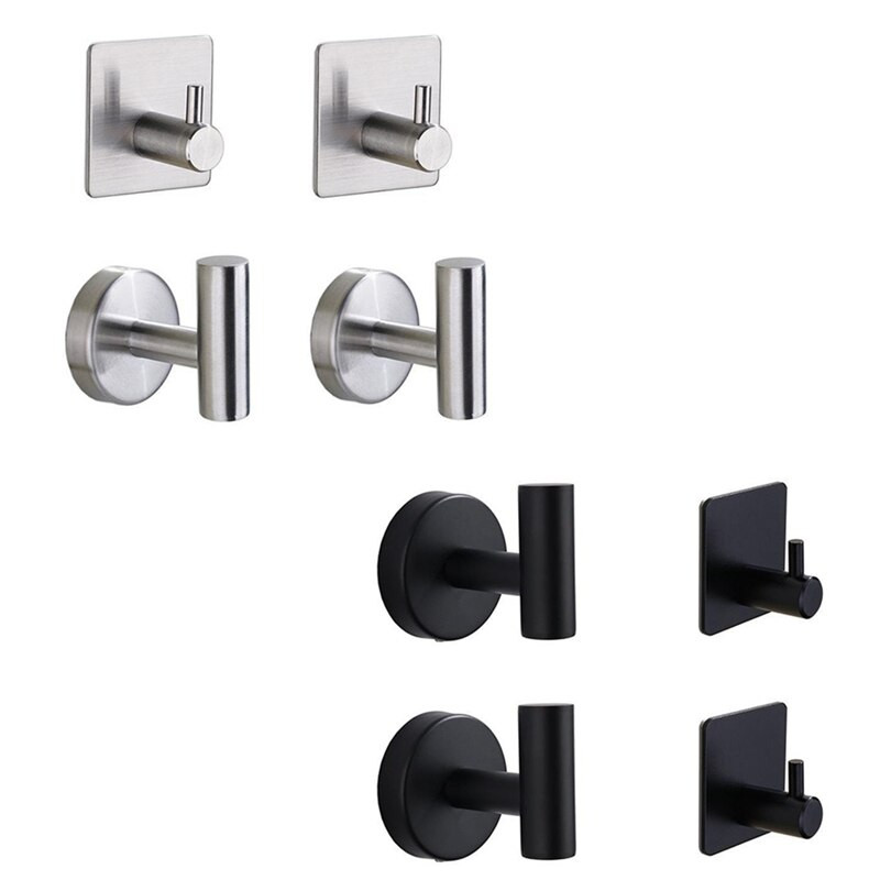 4 bucăți cârlig pentru prosoape, cârlig pentru halat, umeraș rezistent la ușă dulap haine cârlig dulap pentru baie bucătărie garaj