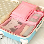 6 ΤΕΜ/σετ Packing Cubes Σετ ταξιδιωτικές τσάντες αποθήκευσης για αποσκευές μεταφοράς βαλιτσών Οργανωτή συσκευασίας για αξεσουάρ ταξιδιού Organizer