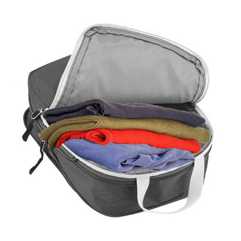 3 τεμάχια αδιάβροχη τσάντα αποθήκευσης αποσκευών ταξιδιού Μεγάλης χωρητικότητας Αξεσουάρ Organizer Αναρρίχηση Backpacking Μαύρο