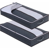 2 paketa sklopivih torbi ispod kreveta, velike kutije za odlaganje ispod kreveta, debele prozračne torbe za odlaganje odjeće ispod kreveta, organizator s patentnim zatvaračem