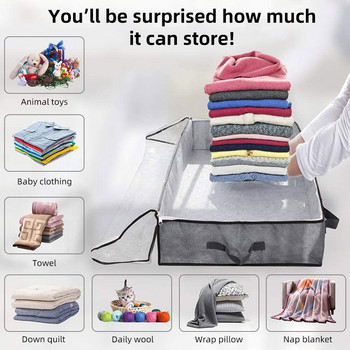 Чанта за съхранение на дрехи Сгъваема завивка Сортиращи чанти Прахоустойчив шкаф Съхранение под леглото Влагоустойчив органайзер