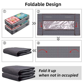 Τσάντα αποθήκευσης ρούχων Πτυσσόμενη παπλωματοκουβέρτα Τσάντες ταξινόμησης ντουλάπα με προστασία από τη σκόνη κάτω από το κρεβάτι Αποθήκευση αδιάβροχη οργάνωση