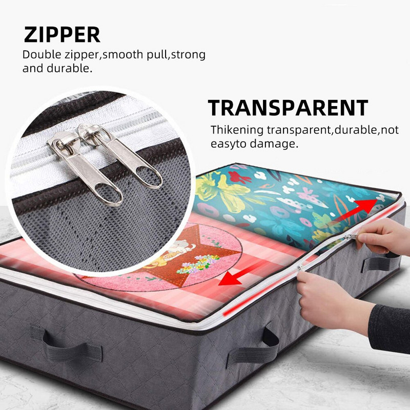 Apģērbu glabāšanas soma Saliekama sega sega Šķirošanas maisi Putekļu necaurlaidīgs skapis Zem gultas Uzglabāšana Mitrumizturīgs organizators